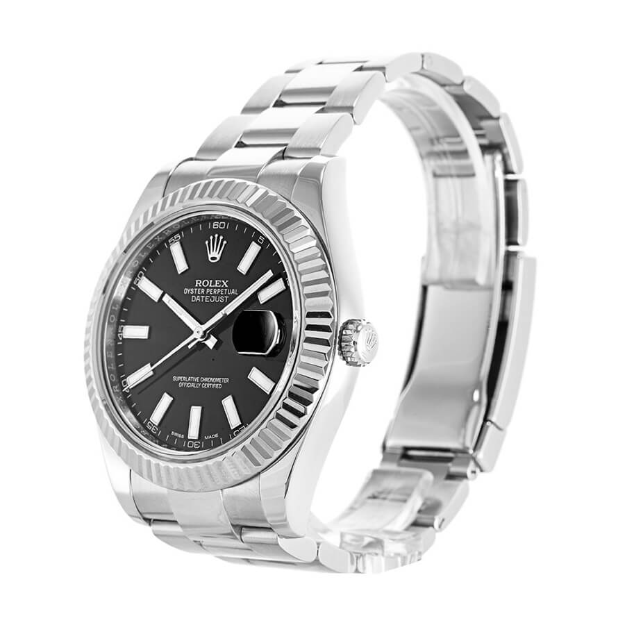 Rolex-Datejust-II-Black-Dial-Replica-Left